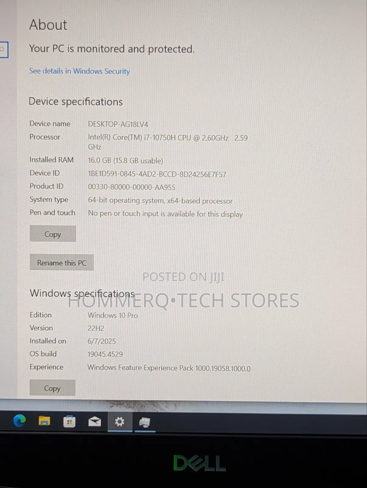 Laptop Dell G5 16GB Intel Core i7 SSD 512GB