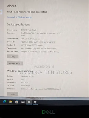 Laptop Dell G5 16GB Intel Core i7 SSD 512GB