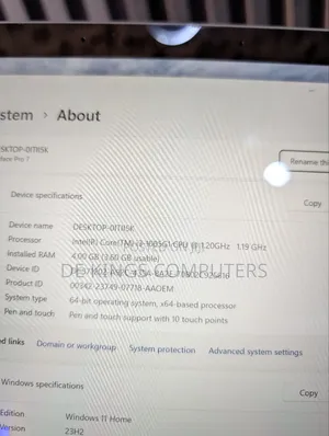 Laptop Microsoft Surface Pro 7 4GB Intel Core i3 SSD 128GB