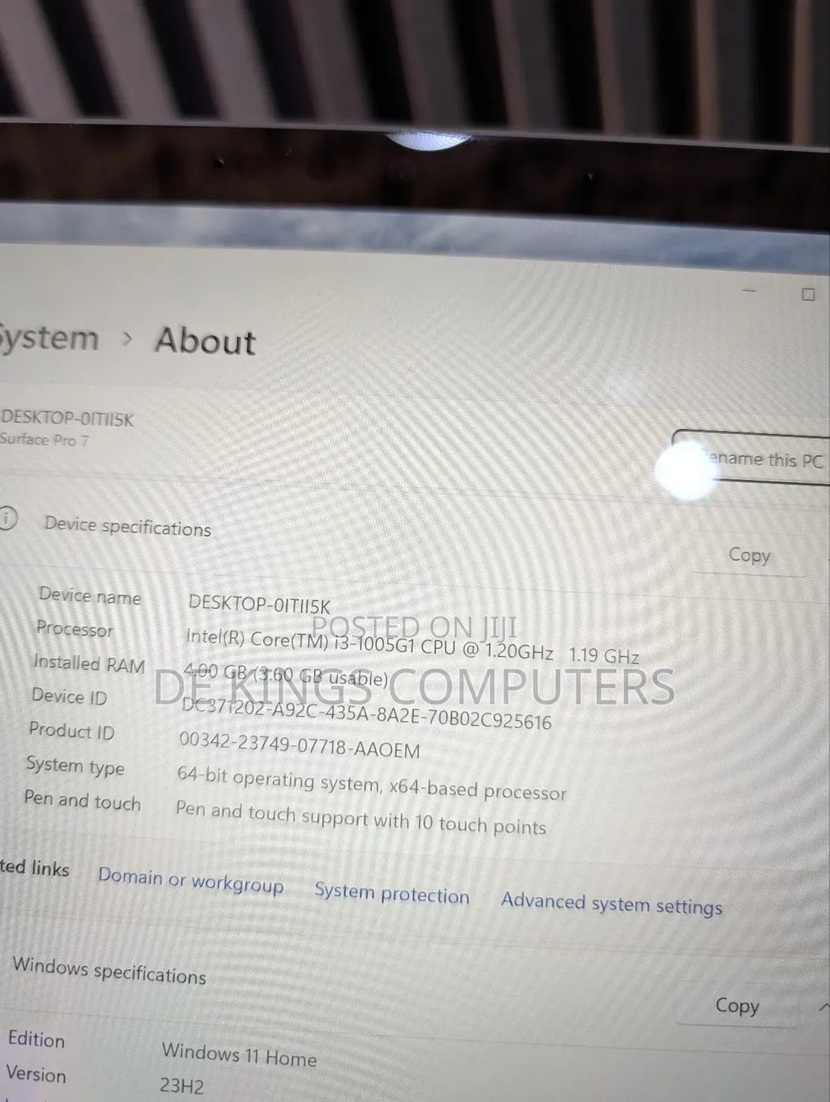 Laptop Microsoft Surface Pro 7 4GB Intel Core i3 SSD 128GB