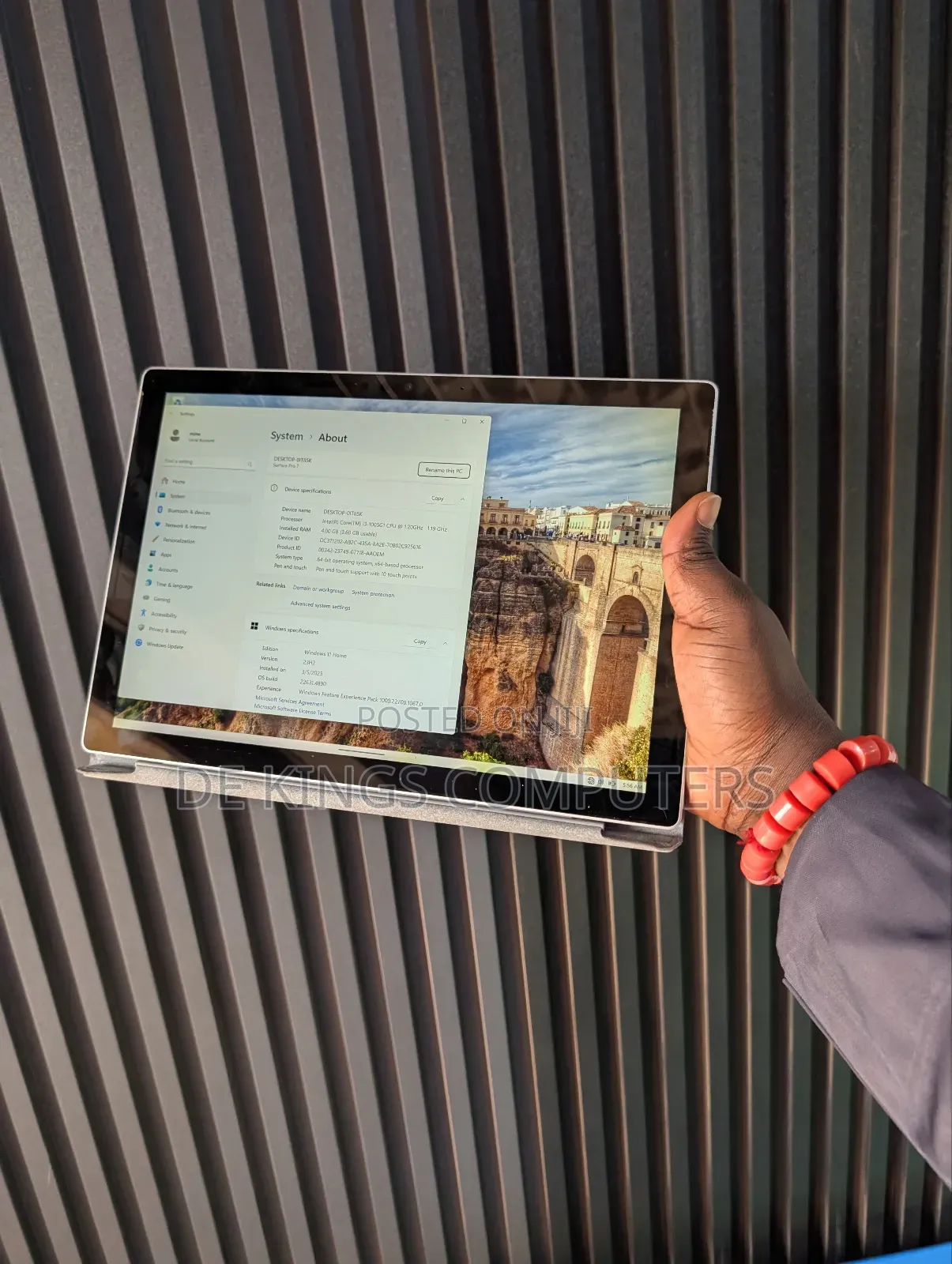 Laptop Microsoft Surface Pro 7 4GB Intel Core i3 SSD 128GB