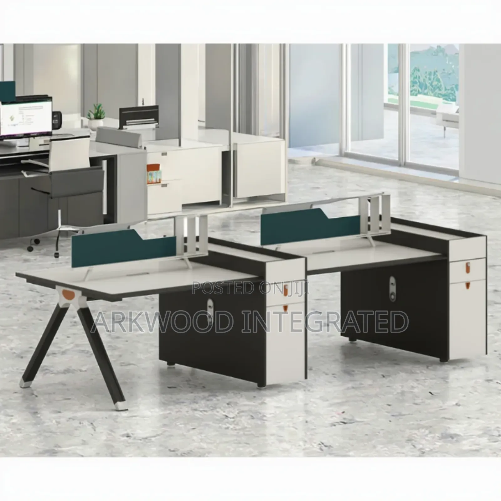 4 Seaters Contemporary Workstations Table