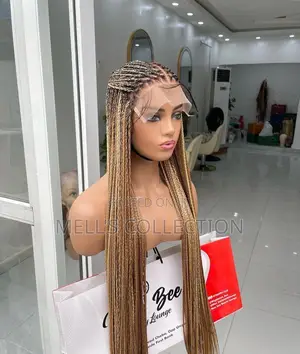 Center Part Braided Wig