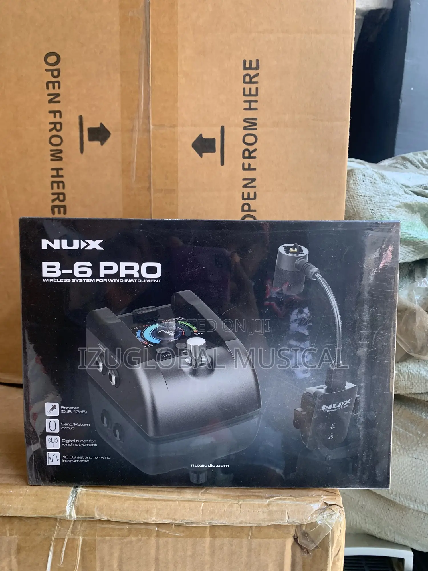 Nux B-6pro 2.4ghz Wireless Microphone System for Saxophones,
