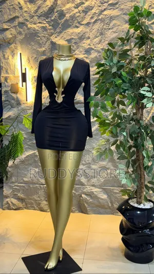 Sexy Deep-v Bodycon Mini Dress (Wine Red / Blue / Black)