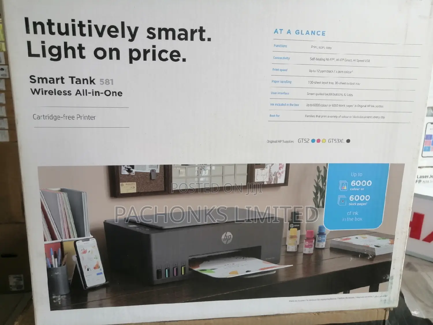 Hp Smart Tank 581 Printer Wireless.