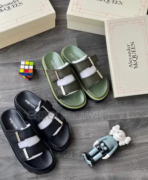 Alexander McQueen Hybrid Double Buckle Sandals.