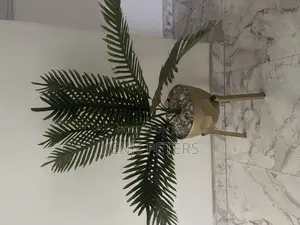 Gold Planter and Plant