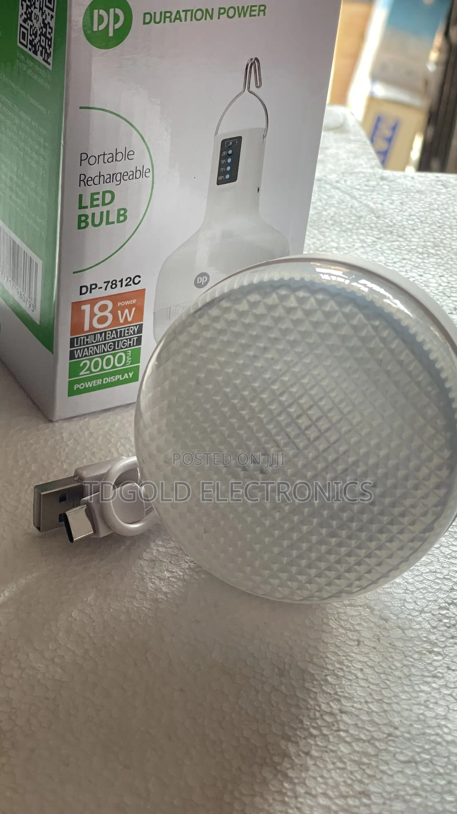 18 Watt Rechargeable Bob With Usb Charger