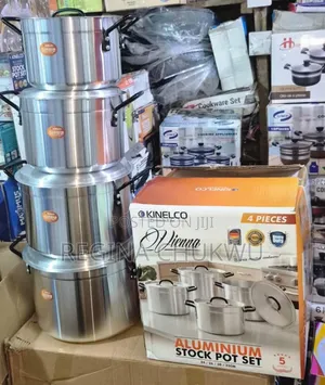 Kinelco Aluminum Stock Pot Set 4pcs