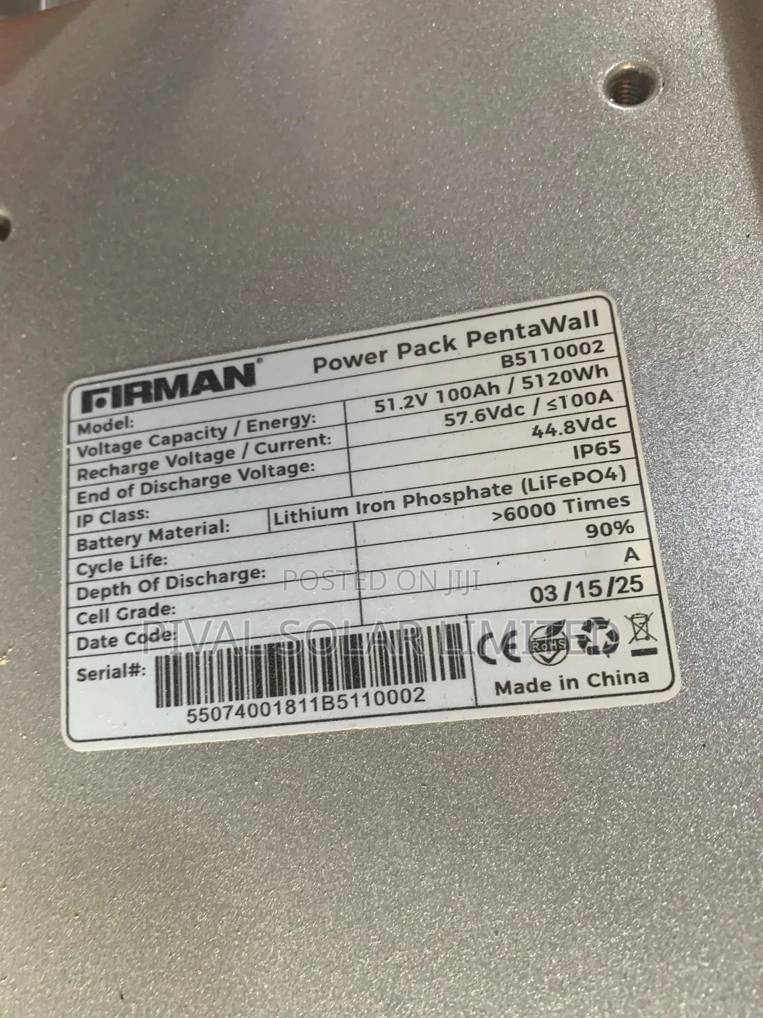 5kwh 51.2volts Fireman Hybrid Inverter