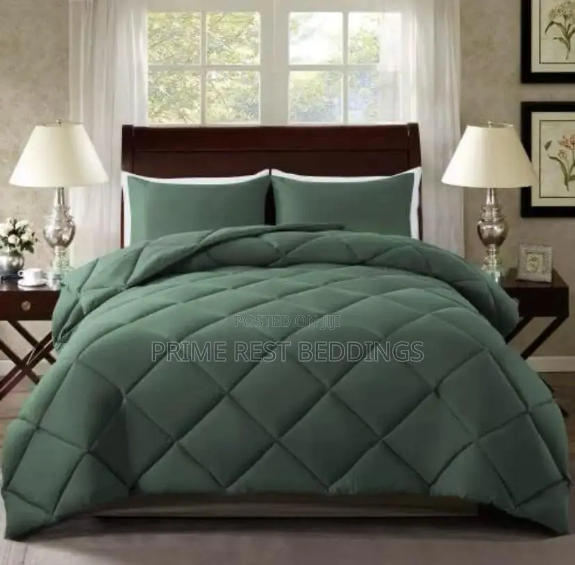 Luxury Green Duvets Bedsheet Set (4x6)