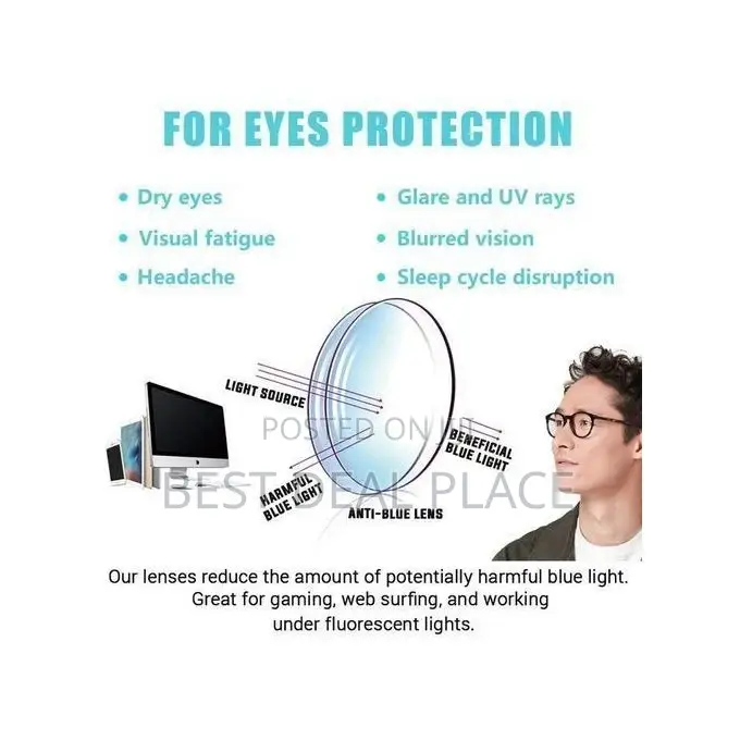 Anti Blue Rays Light Blocking Glasses, Computer Glasses
