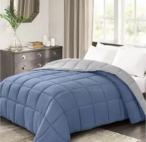 Blue Grey Reversible Duvet, Bedsheets Pillow Set (6x6)