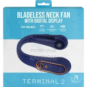 Portable Bladeless Neck Fan With Digital Display