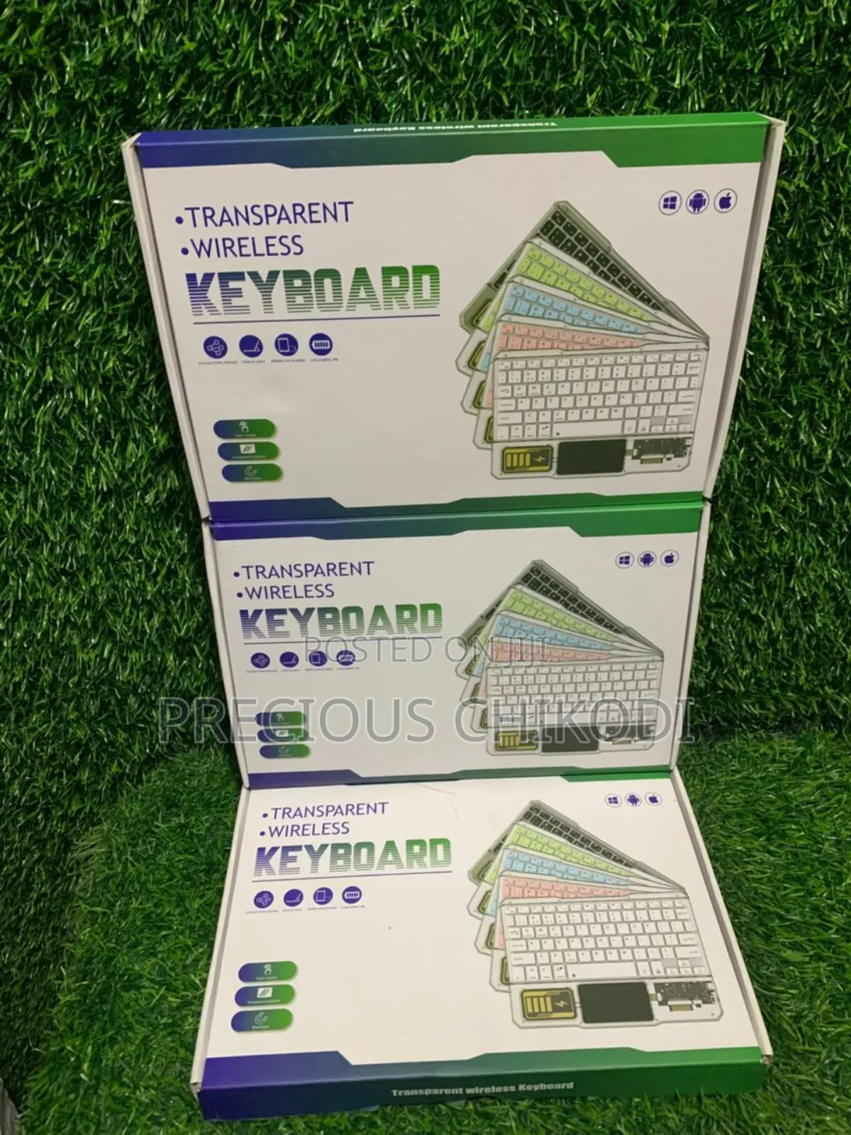 Transparent Wireless Keyboard With Touchpad