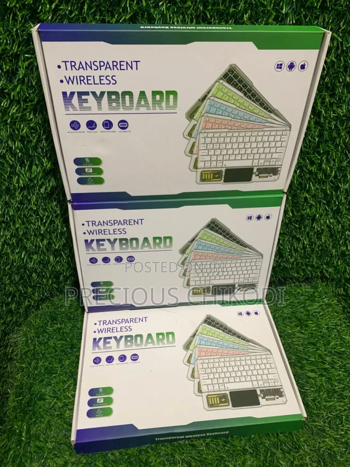 Transparent Wireless Keyboard With Touchpad