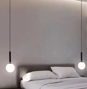 Gold and Black Single Bedside Dropping Lamp