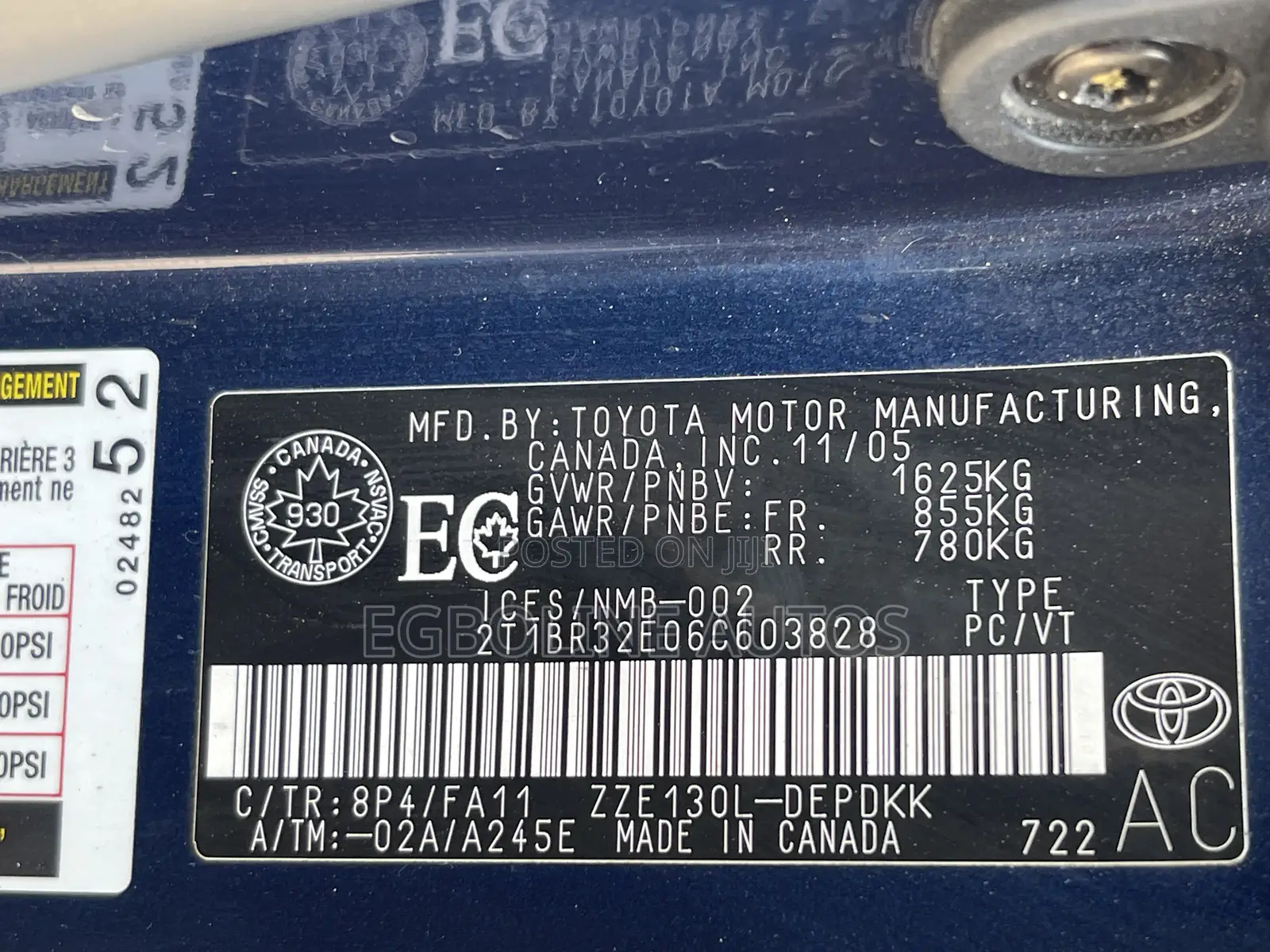 Toyota Corolla LE 2006 Blue
