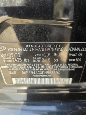 Hyundai Sonata 2013 Black