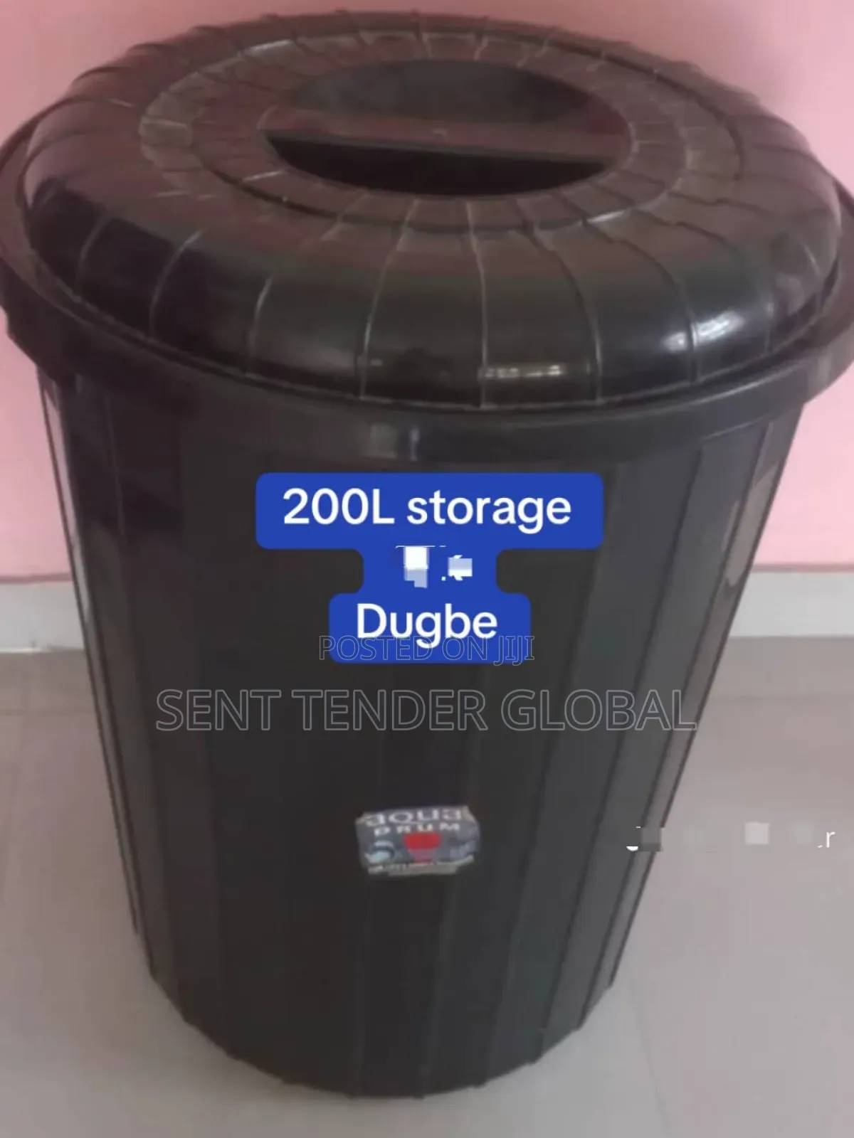 Black Plastic Bucket