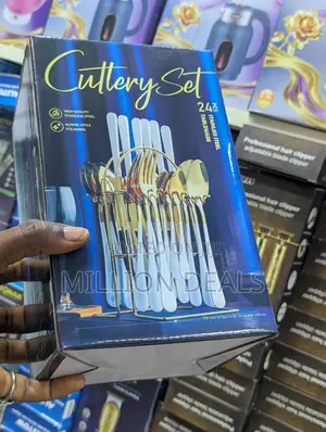 24 Pieces Gold Plated Cutlery Set
