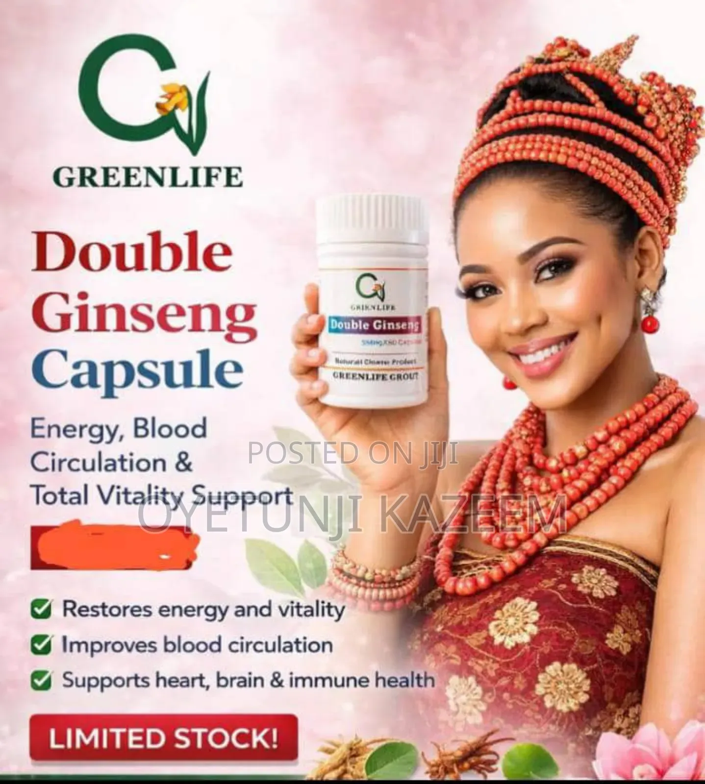 Double Ginsing for Blood Circulation System,