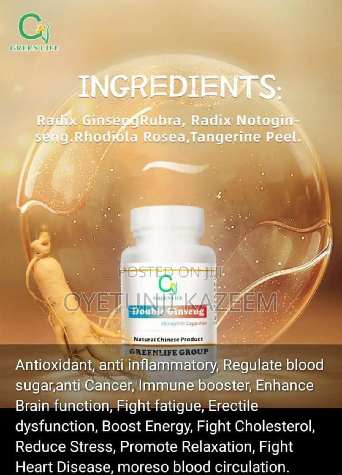 Double Ginsing for Blood Circulation System,