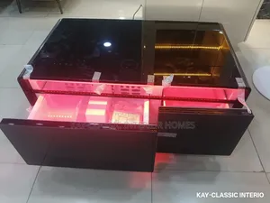 Smart Center Table With Freezer, Usb Wireless Charging Bluetooth