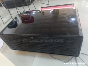 Smart Center Table With Freezer, Usb Wireless Charging Bluetooth