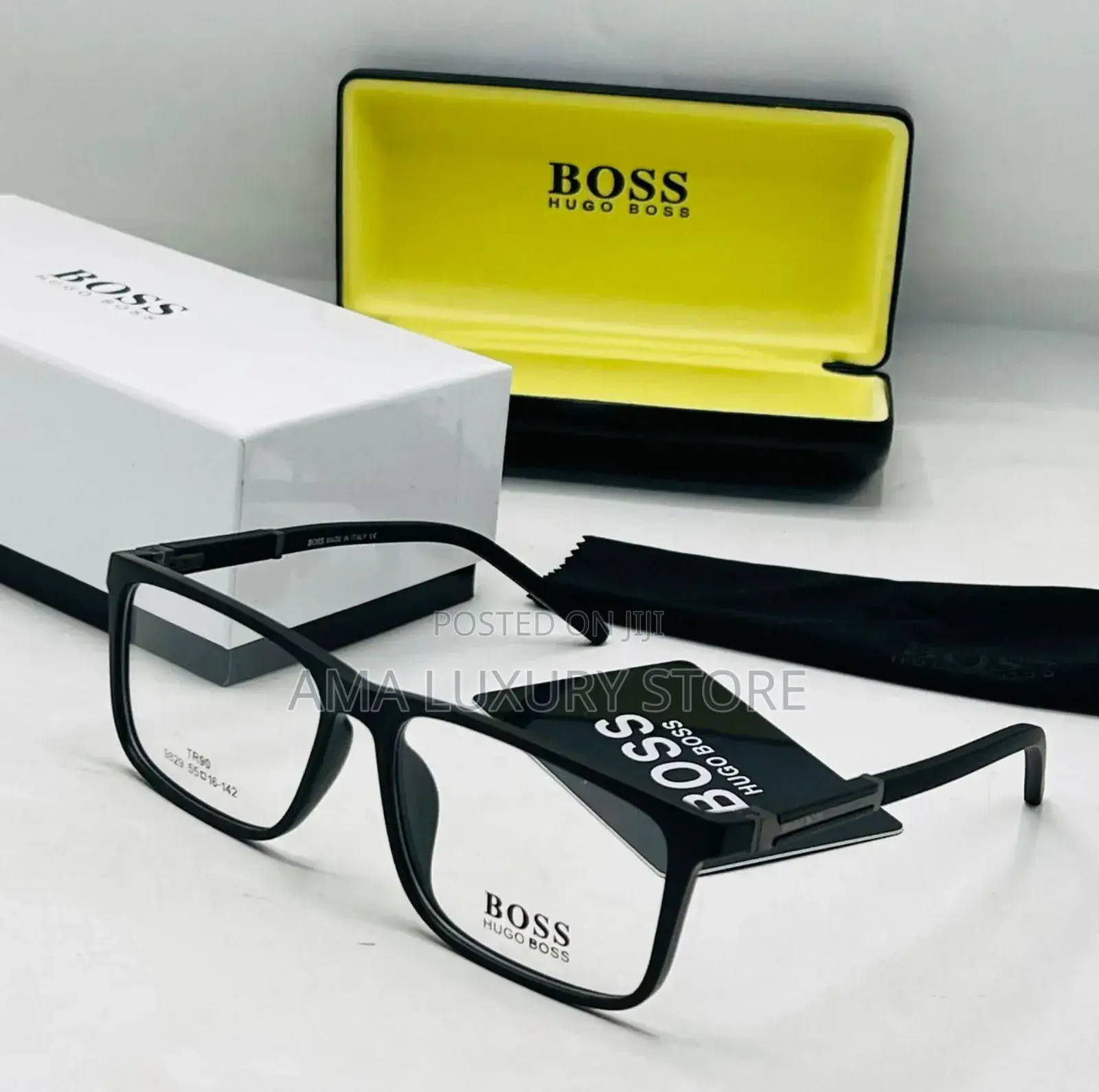 Hugo Boss Luxury Transparent Clear Lense Glasses