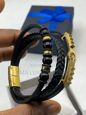 Louis Vuitton Genuine Leather Wrist Bracelets