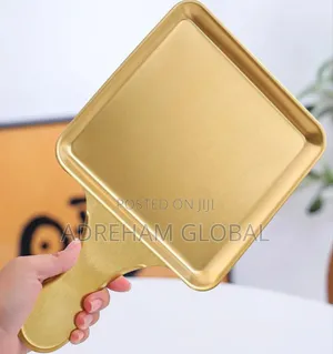 Stainless Steel Golden Square Food Platter