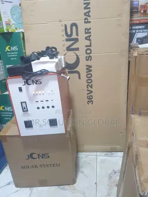 JCNS 1000w Solar Generator With 200w Solar Panel and 4 Bulb