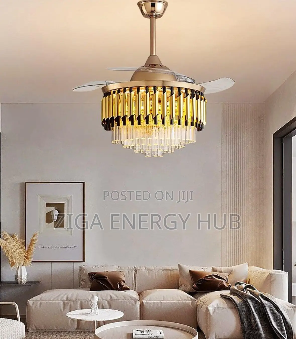 Fan Crystal Chandelier