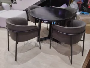 Stylish 4-Seater Round Dining Set
