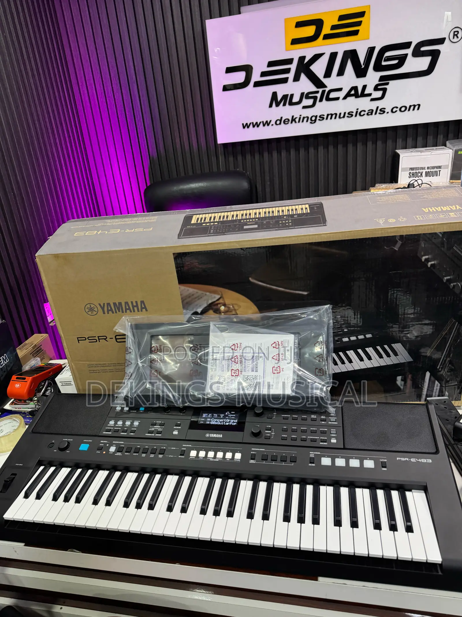Yamaha PSR-E483 61-Key Touch-Sensitive Portable Keyboard