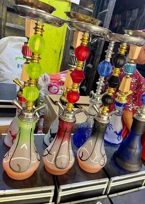 High Quality Double Hose Shisha Hookah Pot With Strong Glass Base