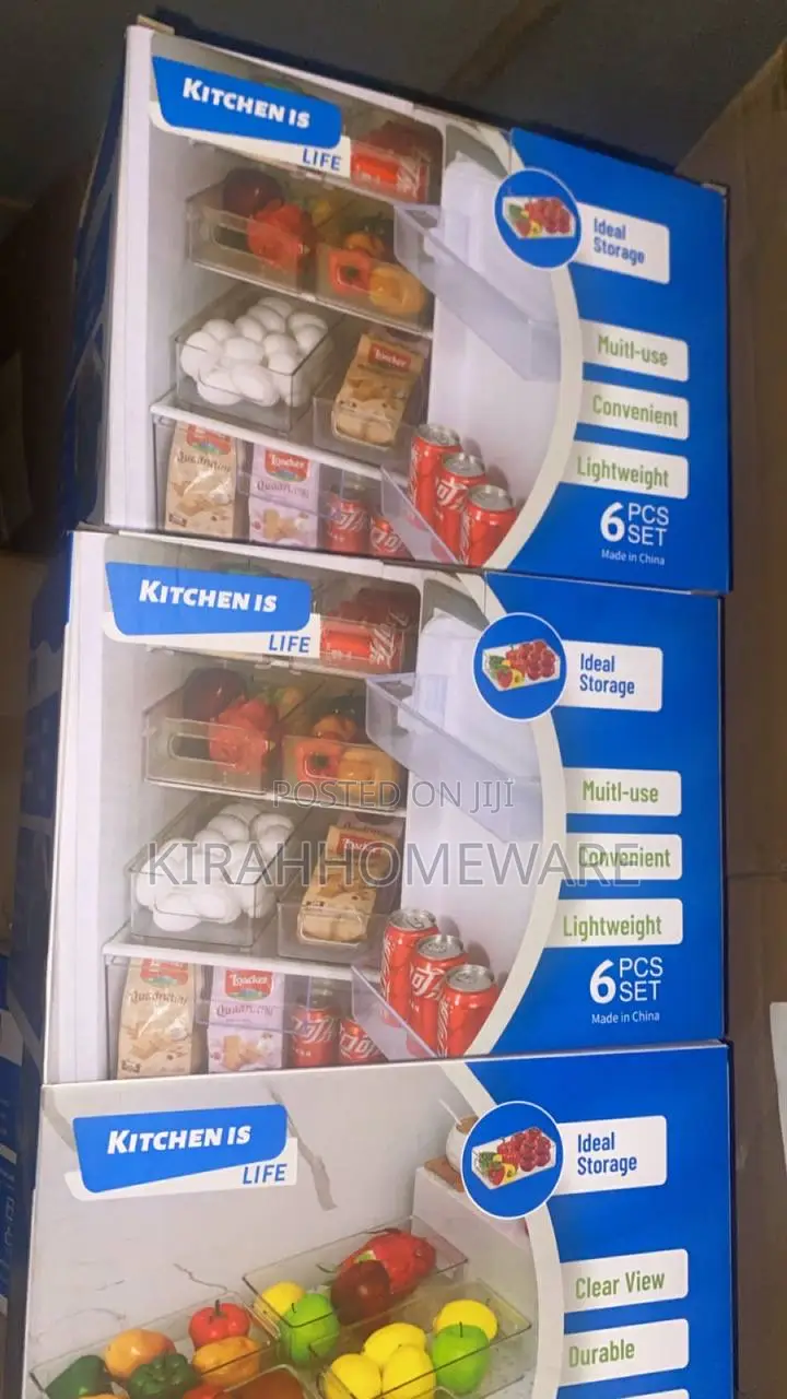 6pcs Acrylic Fridge Storage