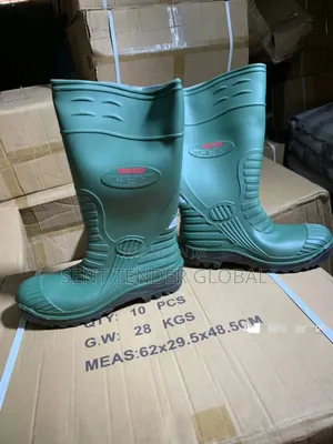 Green Imported Safety Rainboot