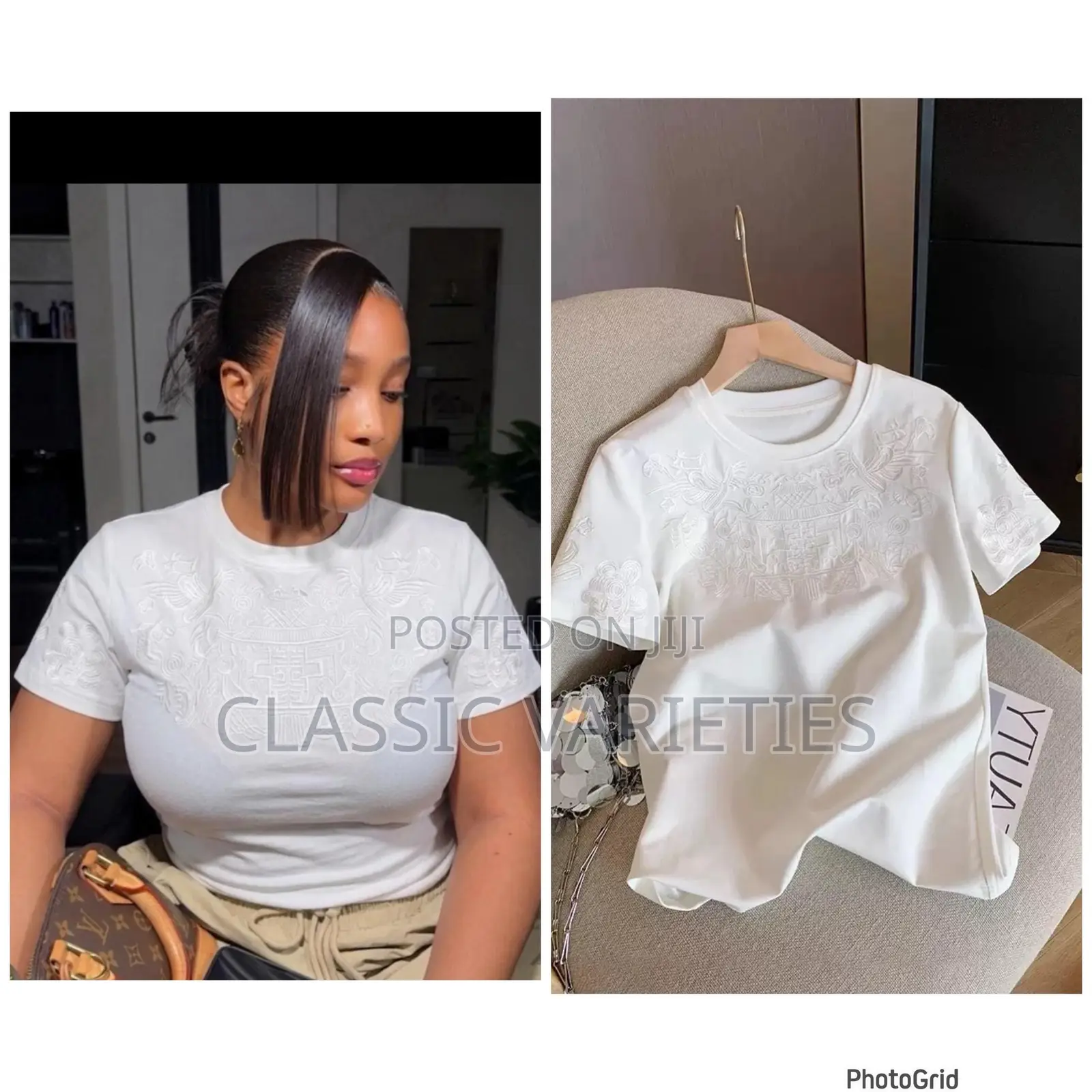 Lux’ White Pertan Basic Top