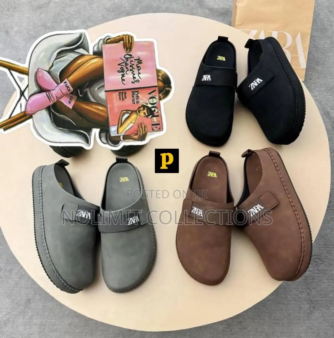 Suede Leather Zara Unisex Platform Clogs
