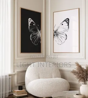 Abstract Butterfly Art Frames 18x24 Inches Each With Acrylic