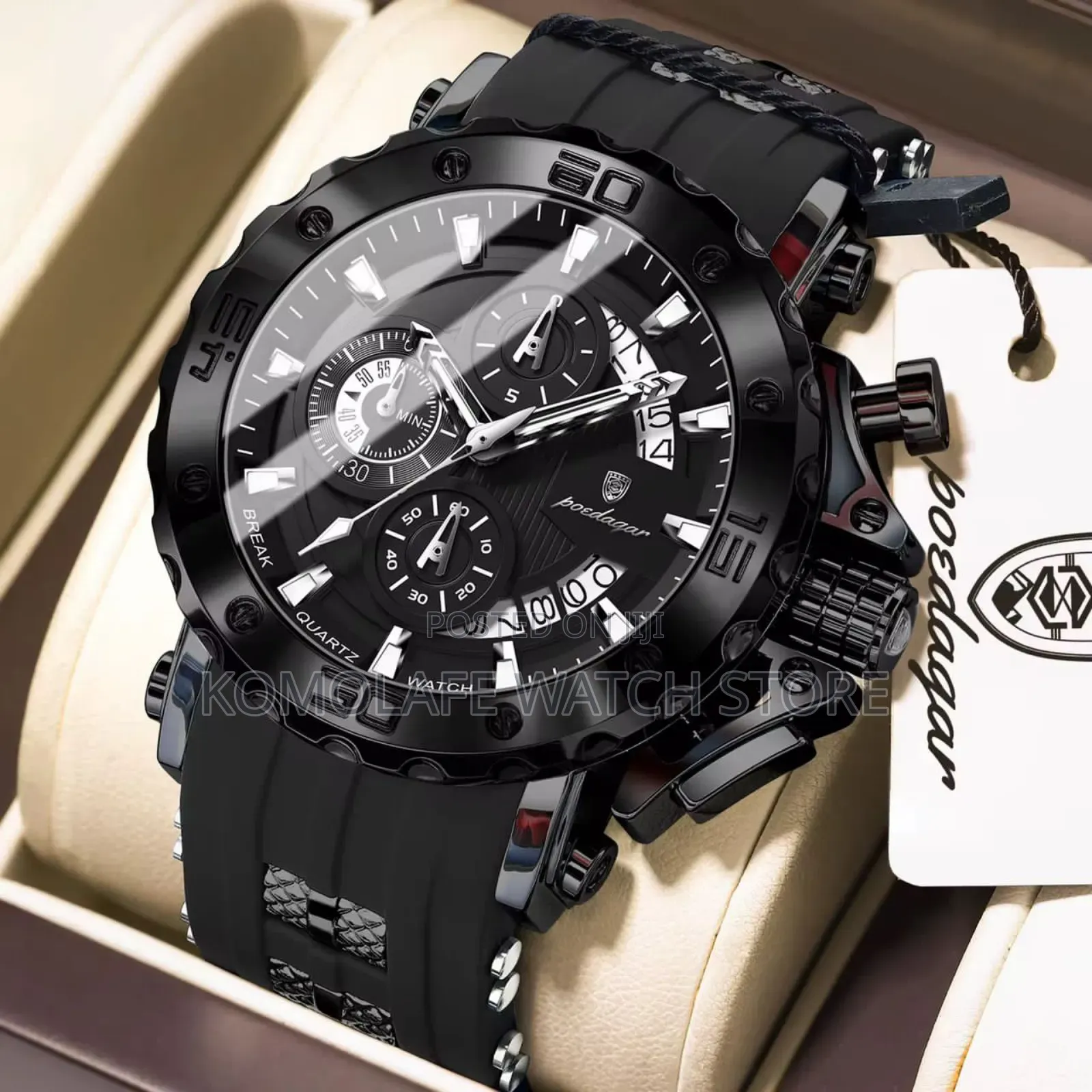 Poedagar Rubber Chronograph