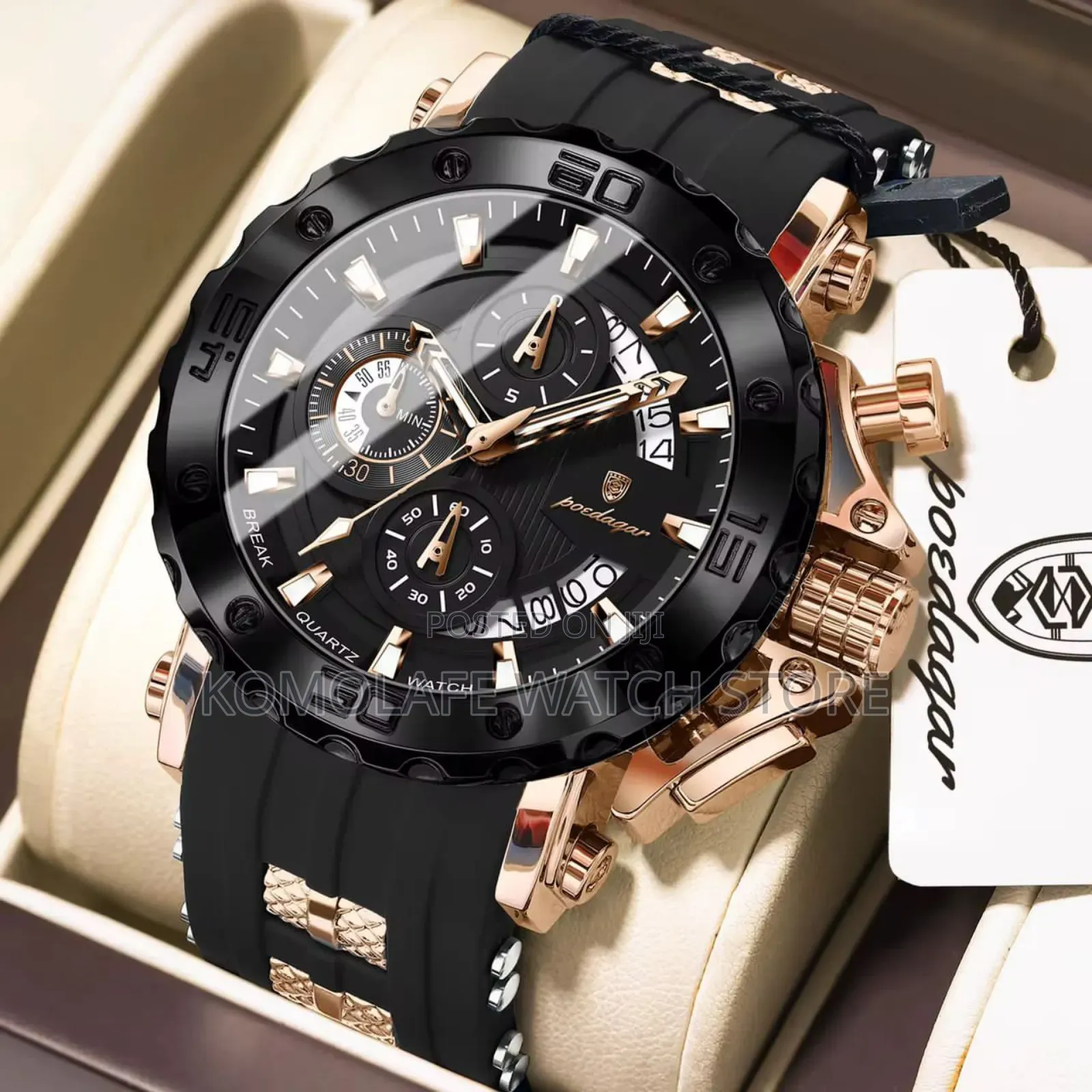 Poedagar Rubber Chronograph