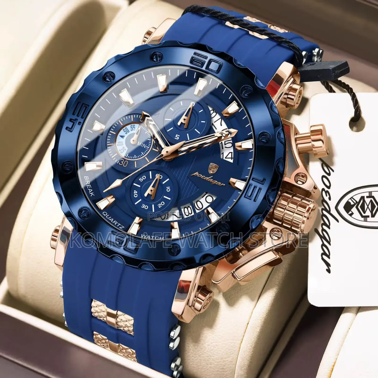 Poedagar Rubber Chronograph