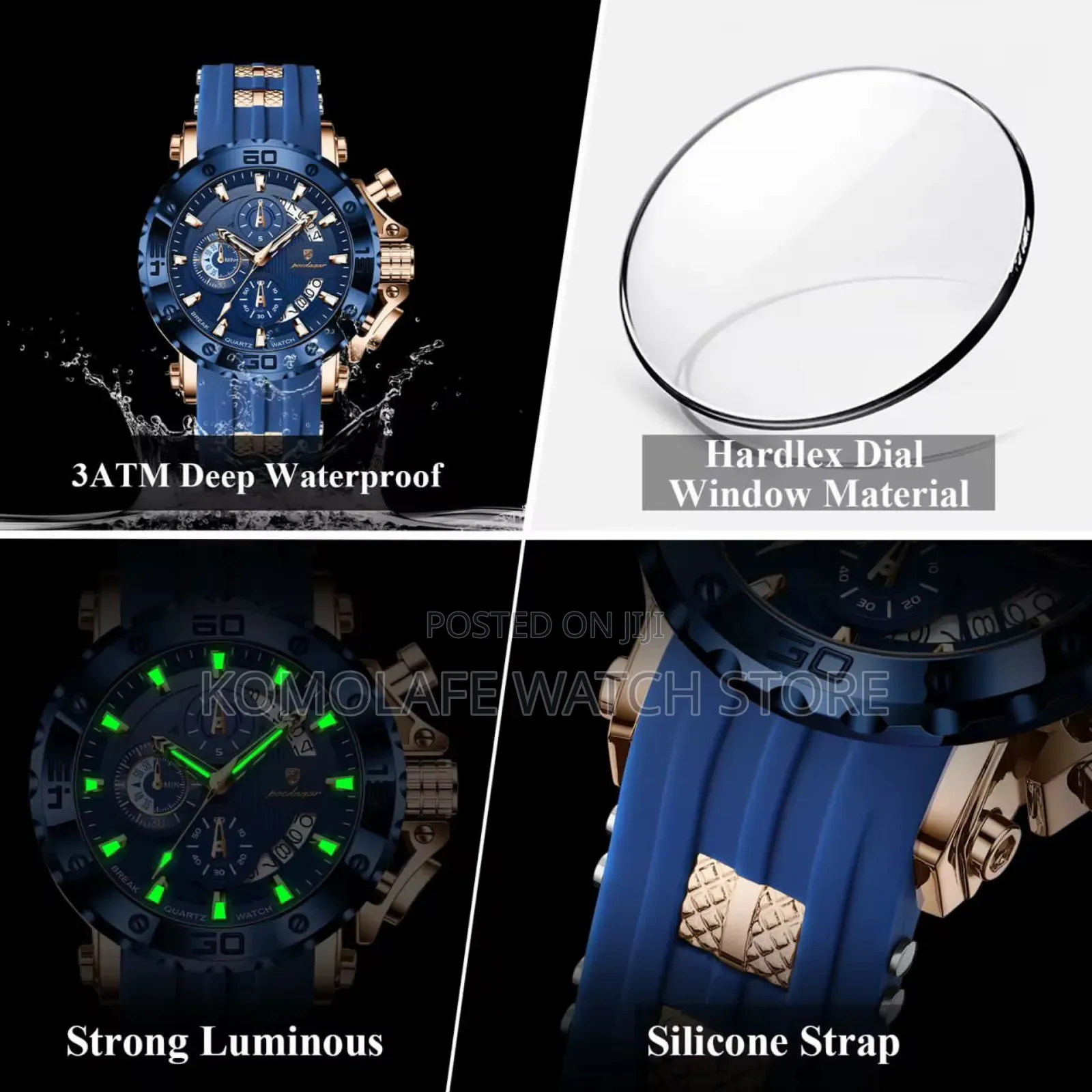 Poedagar Rubber Chronograph
