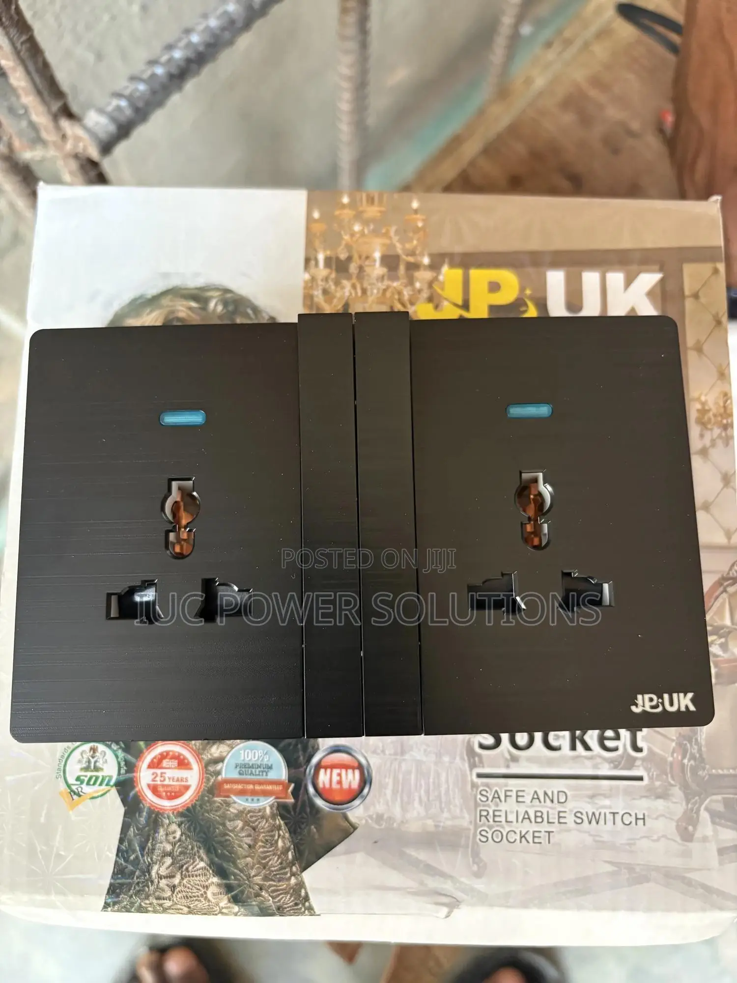Black Socket And Switches 13amp Double