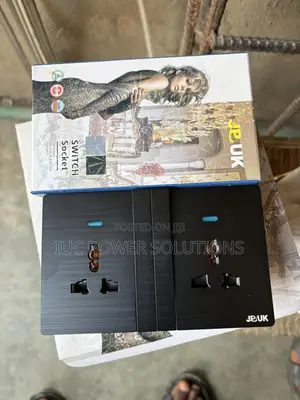Black Socket And Switches 13amp Double