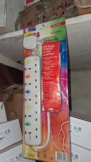 5 Way Extension Socket for Homes / Restaurants/ Offices/ Warehouses .
